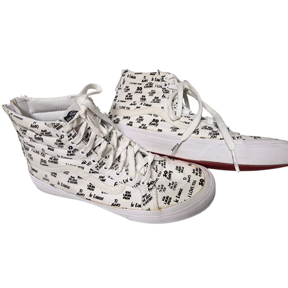 VANS Baron Von Fancy Size W9 M7.5 High Top Zip Back